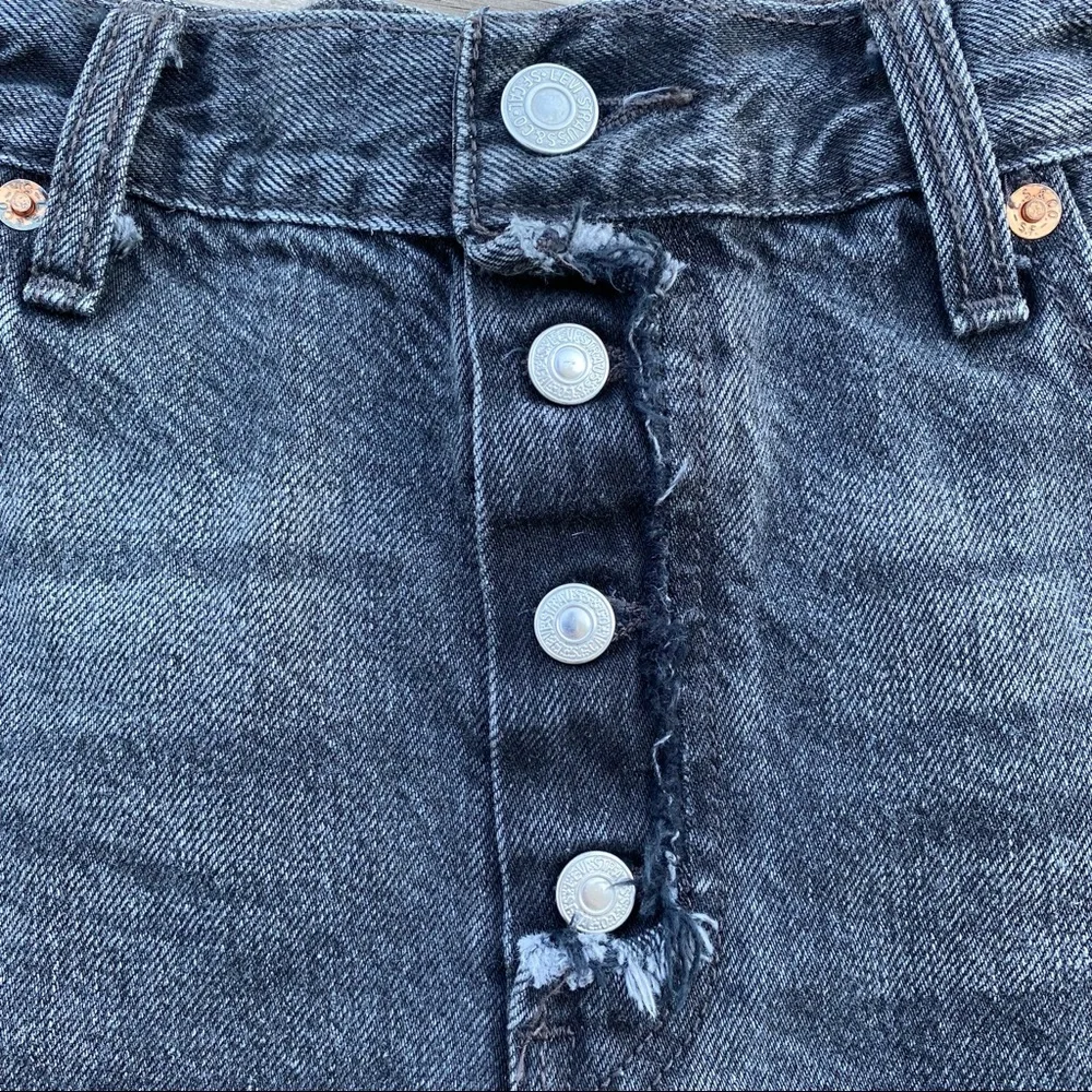 Levi’s 501 Denim Shorts Red Tab Faded Black